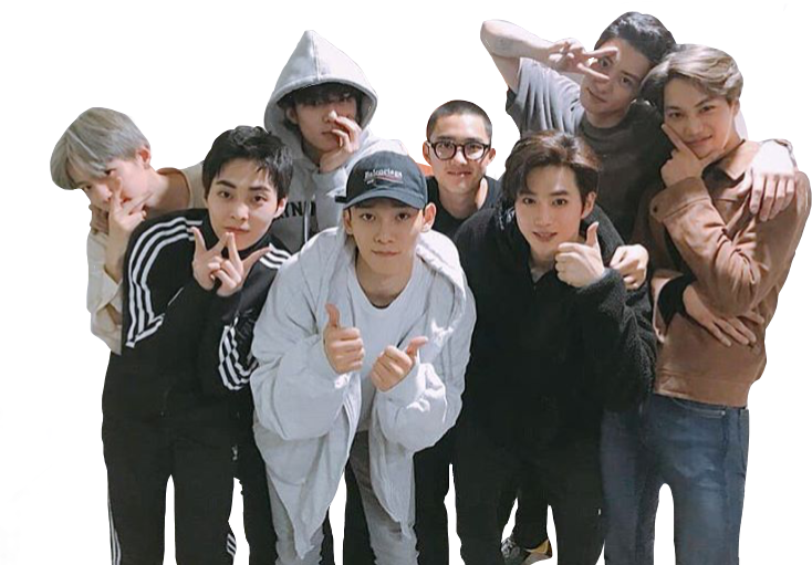 Exo Baekhyun Kyungsoo Chanyeol Suho Sehun Kai Chen - Exo Group Photo 2018 (734x511), Png Download
