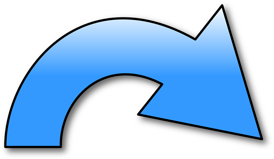 Redo, Symbol, Arrow, Blue, Right, Curved, Bending (960x557), Png Download