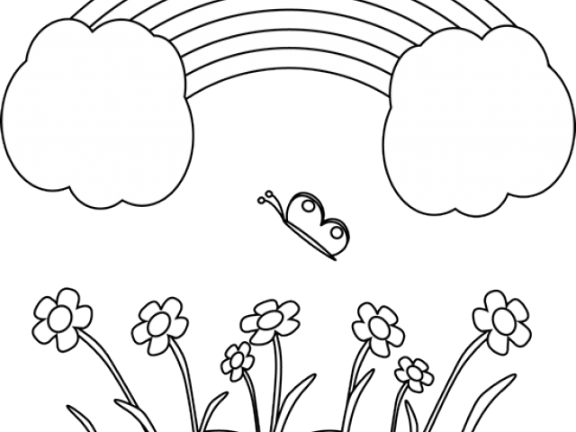 Rainbow Clipart Scene - Clip Art (640x480), Png Download