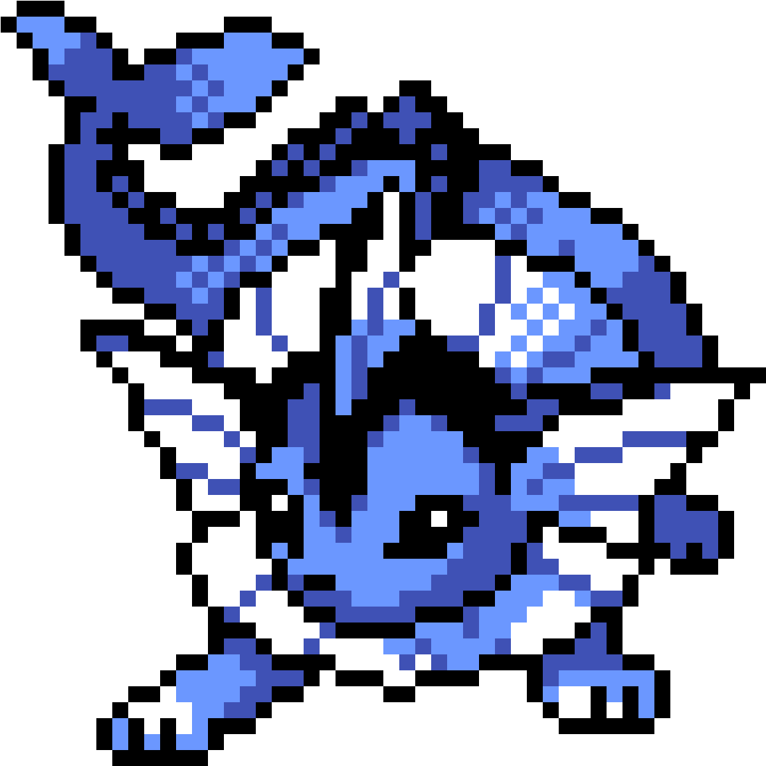 Vaporeon - Minecraft Vaporeon Pixel Art (1173x1127), Png Download