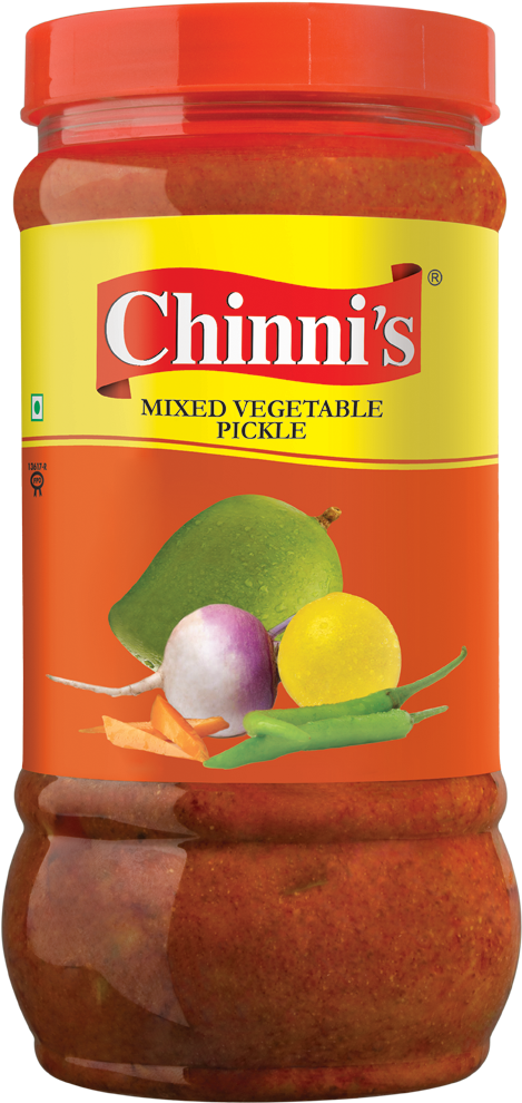 Mix Vegitable Pickle Bottle Pickling Mango Bottle Search - Chinnis Pickle (486x1000), Png Download