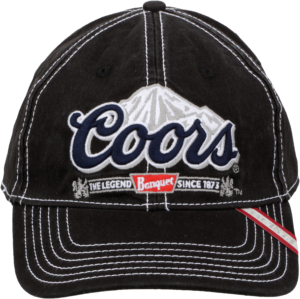 Black Coors Banquet Hat Ball Cap Hats Coors Png Signature - Baseball Cap (1000x1000), Png Download