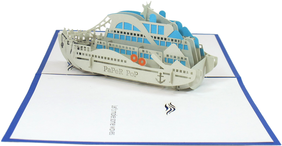 Party Boat Pop Up Card - Boat (1280x720), Png Download
