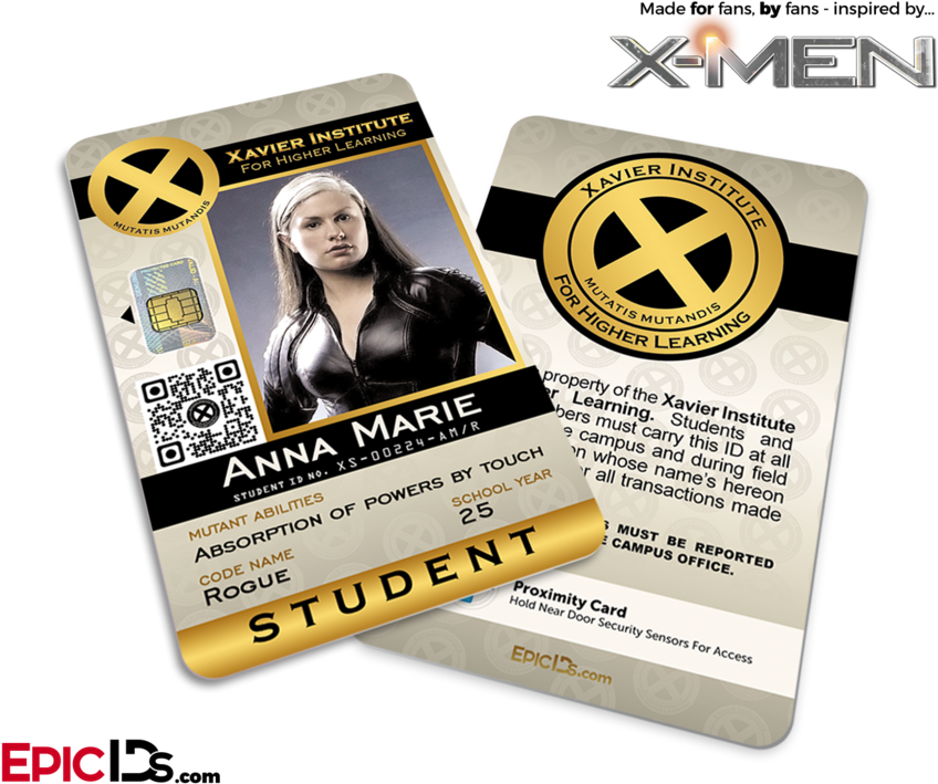 Xavier Institute For Higher Learning 'x-men' Student - Xavier Institute Of Higher Learning Card (900x750), Png Download