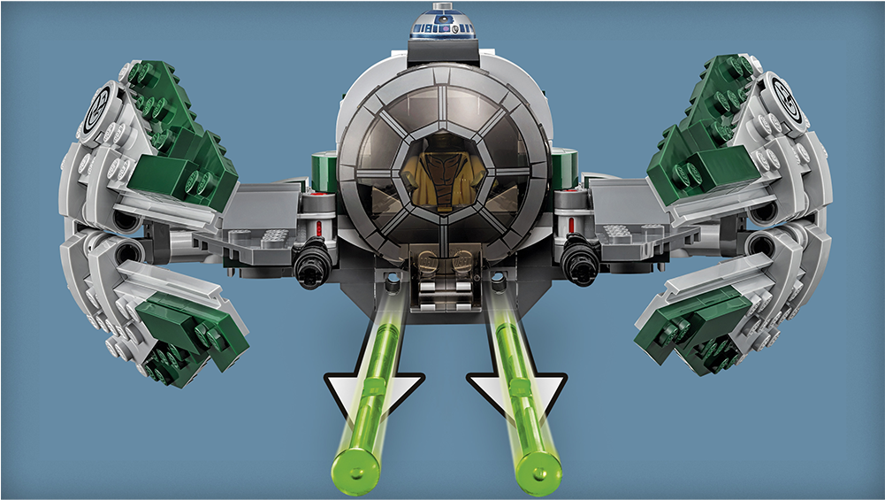 75168 Lego® Star Wars™ Yoda's Jedi Starfighter™ - Lego Star Wars Yoda's Jedi Starfighter 75168 (1000x750), Png Download