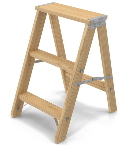 Wooden Ladder Png Image Background - Wooden Step Ladder Png (600x600), Png Download