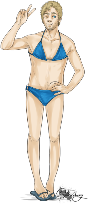Looks Like You All Want A Half Naked Luke - Swimsuit Bottom (391x810), Png Download