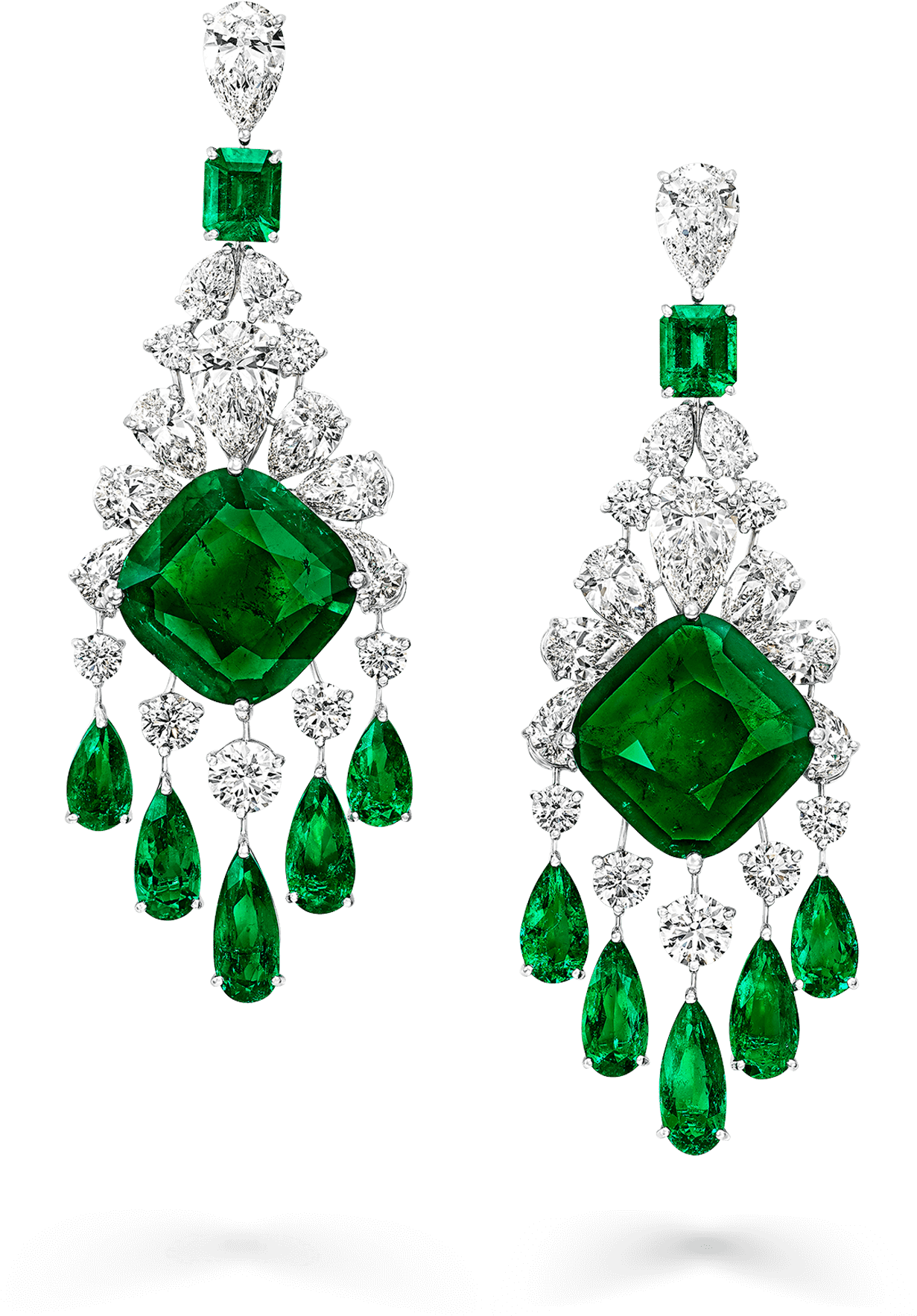 Graff Emerald Earrings (1634x1634), Png Download