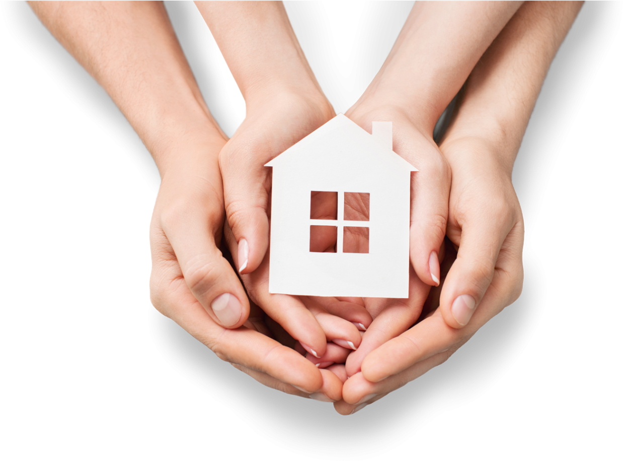 Rotary Radio Auction - Hands Holding A House (1280x949), Png Download