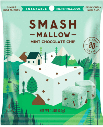 Mint Chocolate Chip - Smashmallow - Snackable Marshmallows Mint Chocolate (480x480), Png Download