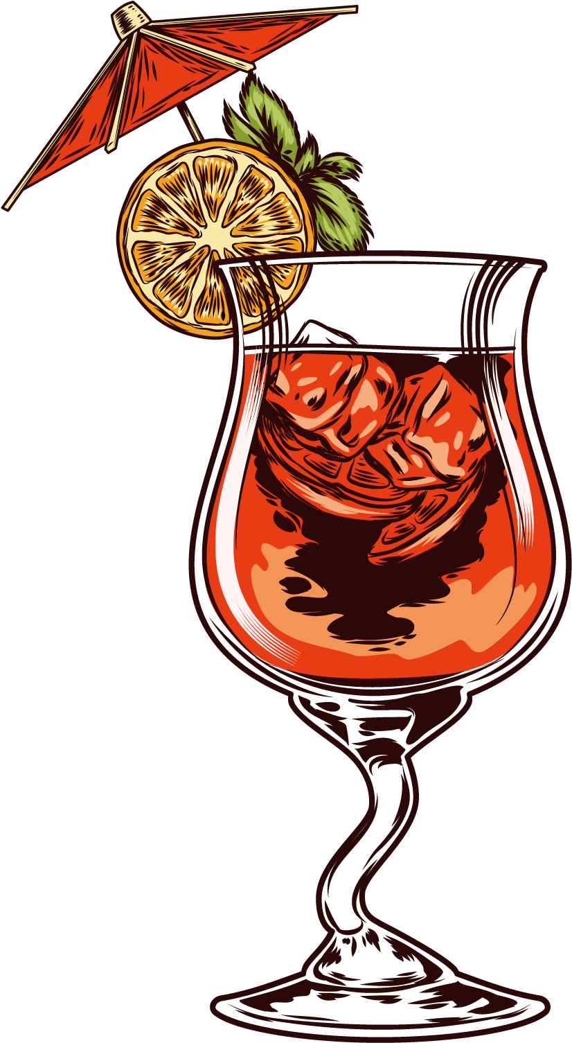 Orange Juice Cocktail Garnish Smoothie - Fruit Smoothie Vector (1600x1600), Png Download