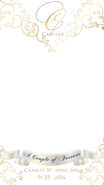 Snapchat Geofilter Wedding - Place Card (338x600), Png Download