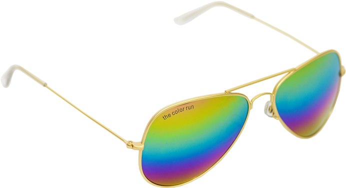 Aviator Color Sunglasses - Plastic (800x800), Png Download