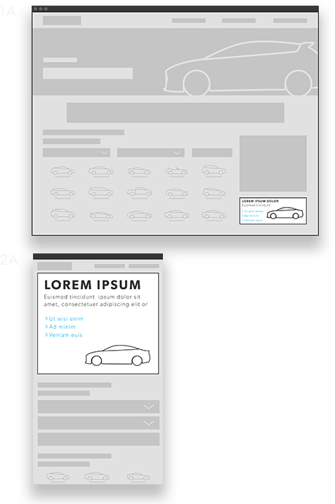 Vehicle Spotlight Wireframe Mobile Graphic - Jumpstart Automotive Media, Inc. (477x716), Png Download