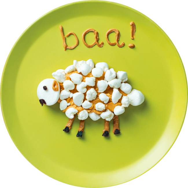 Marshmallow Sheep Sandwich - Recipe (650x650), Png Download