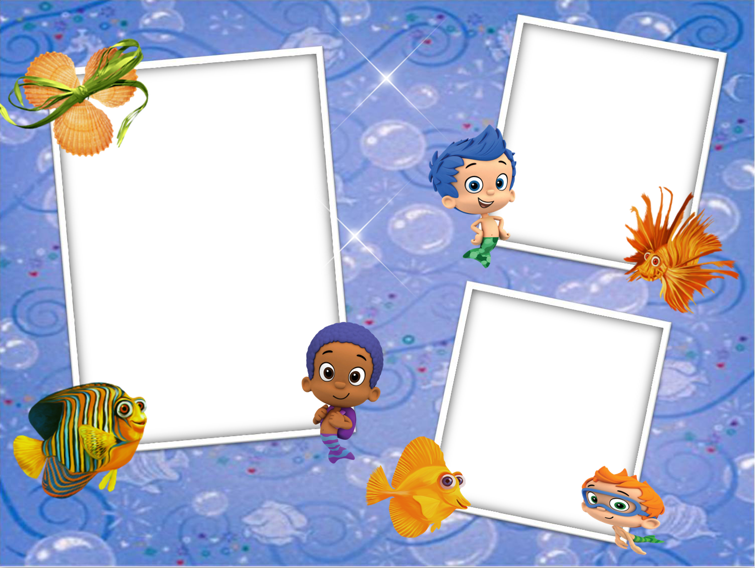 Free Bubble Guppies Png - Fotomontaje De Amor Marco Frame Png (1497x1126), Png Download