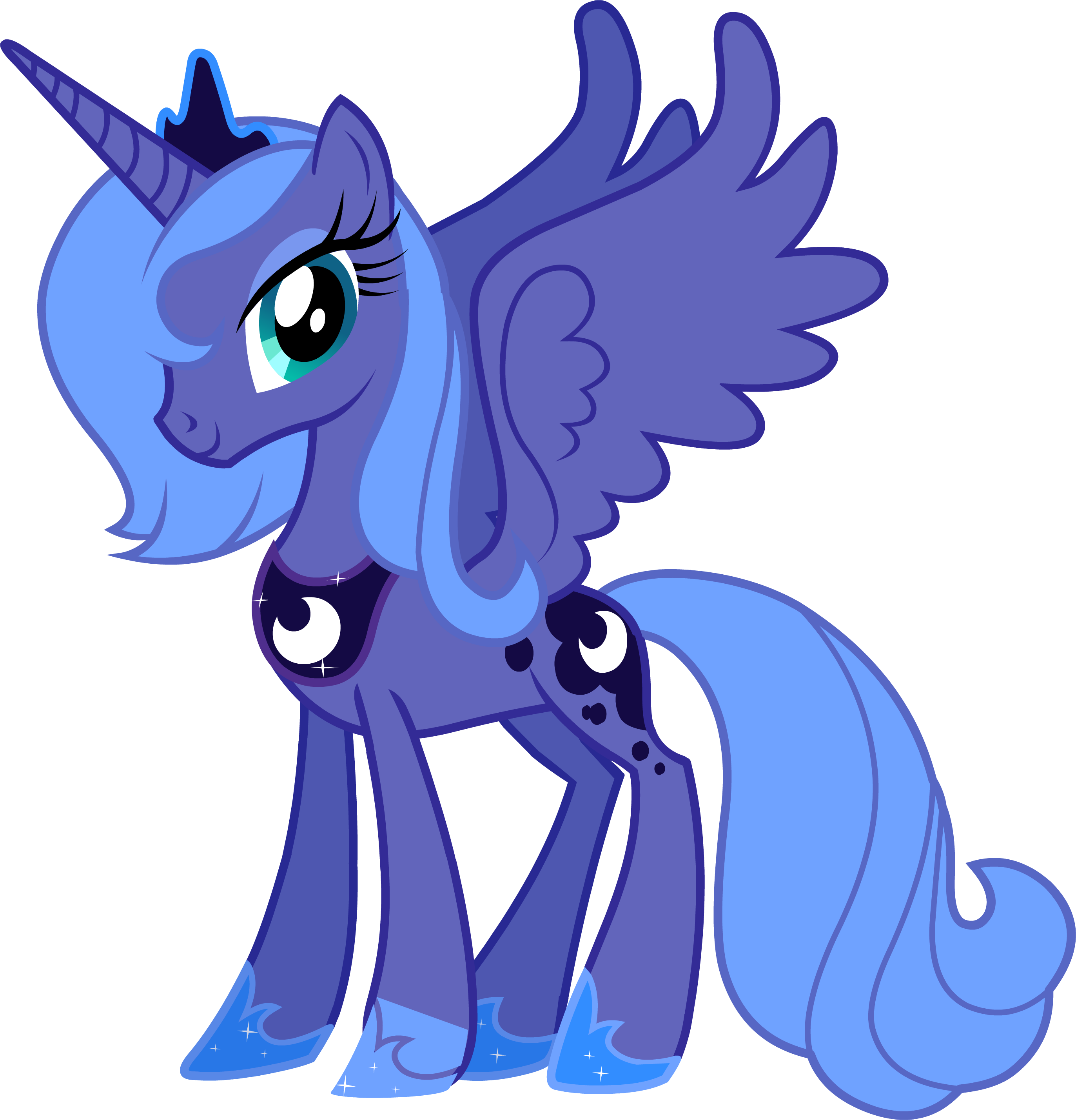 My Little Pony Friendship Is Magic - My Little Pony Princess Luna (2745x2857), Png Download
