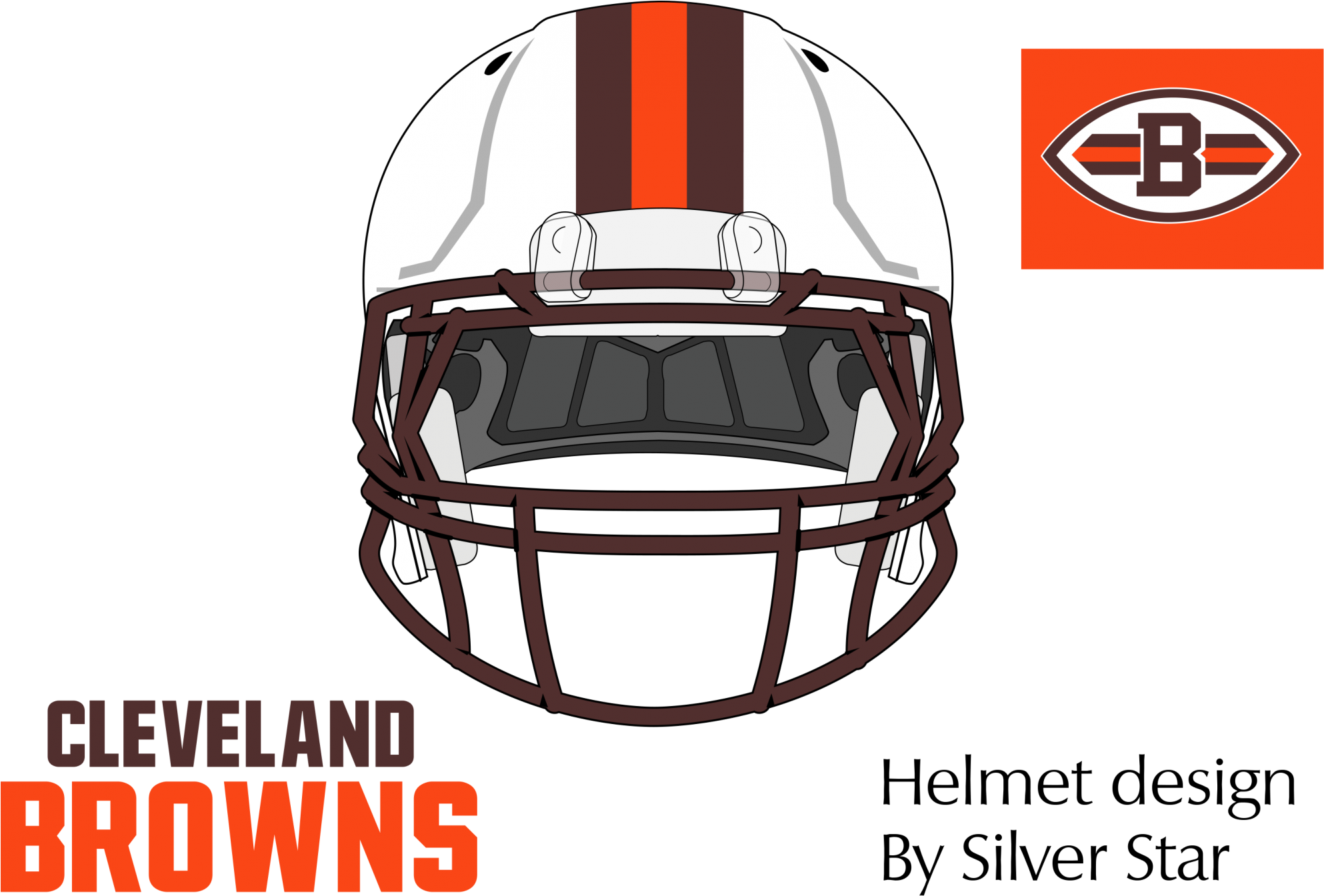 Cleveland Browns Mockup White Helmets - Cleveland Browns White Helmets (2000x1377), Png Download