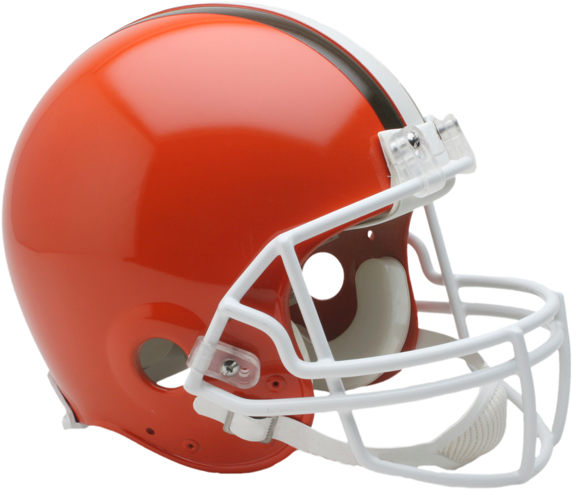 Cleveland Browns Vsr4 Authentic Throwback Helmet - Clemson Football Helmet Png (900x812), Png Download