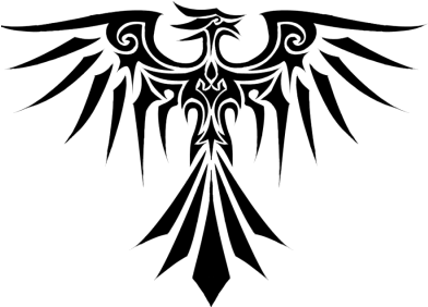 Tribal Eagle Tattoo Three - Ejiubas 1 Count Double-sided Nail Stamping Plates Celtics (400x300), Png Download