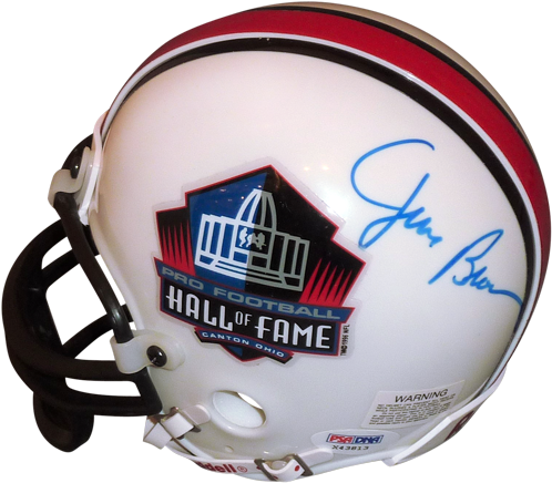 Jim Brown Autographed Cleveland Browns Mini Helmet - Pro Football Hall Of Fame (500x500), Png Download