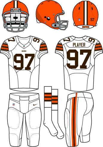 I'm Selling Decal Sheet For The Cleveland Browns Electric - Cleveland Browns New Uniform Home (345x495), Png Download