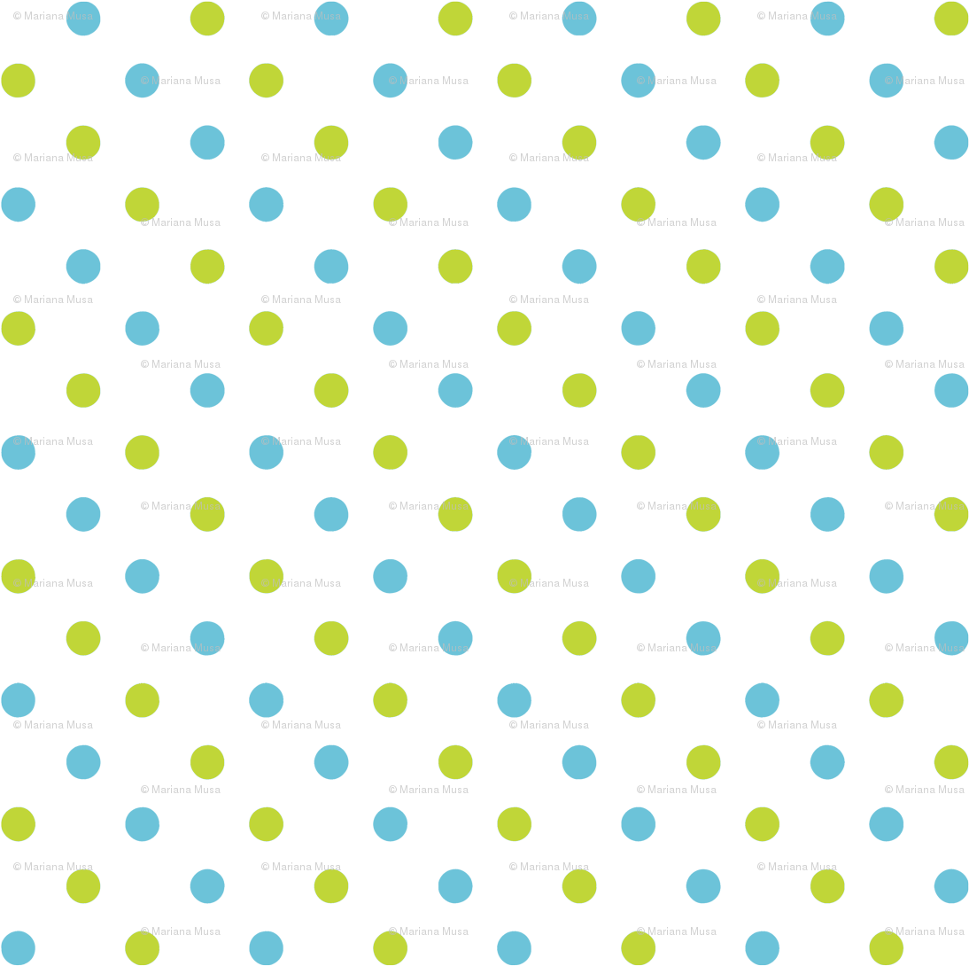 Fun Flowers Blue Green Polka Dots Wallpaper - Polka Dot (1125x1125), Png Download
