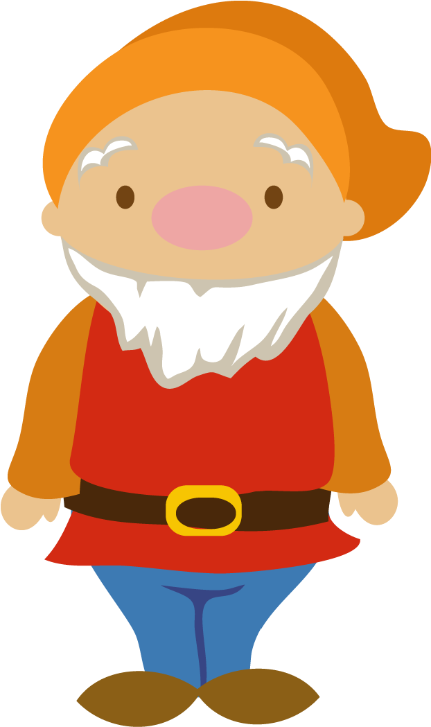 Snow White And The Seven Dwarfs Clipart Gnomes - Desenho Dos 7 Anões Da Branca De Neve Png (286x482), Png Download