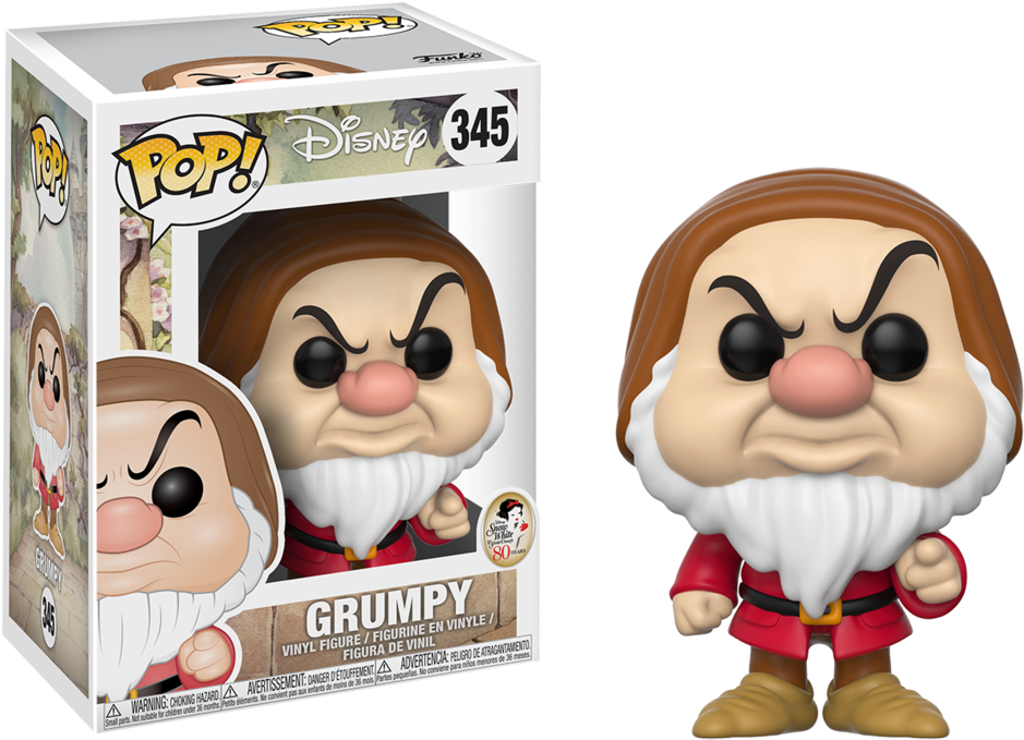 Snow White And The Seven Dwarfs Grumpy Pop Vinyl Figure - Funko Grumpy (1024x731), Png Download