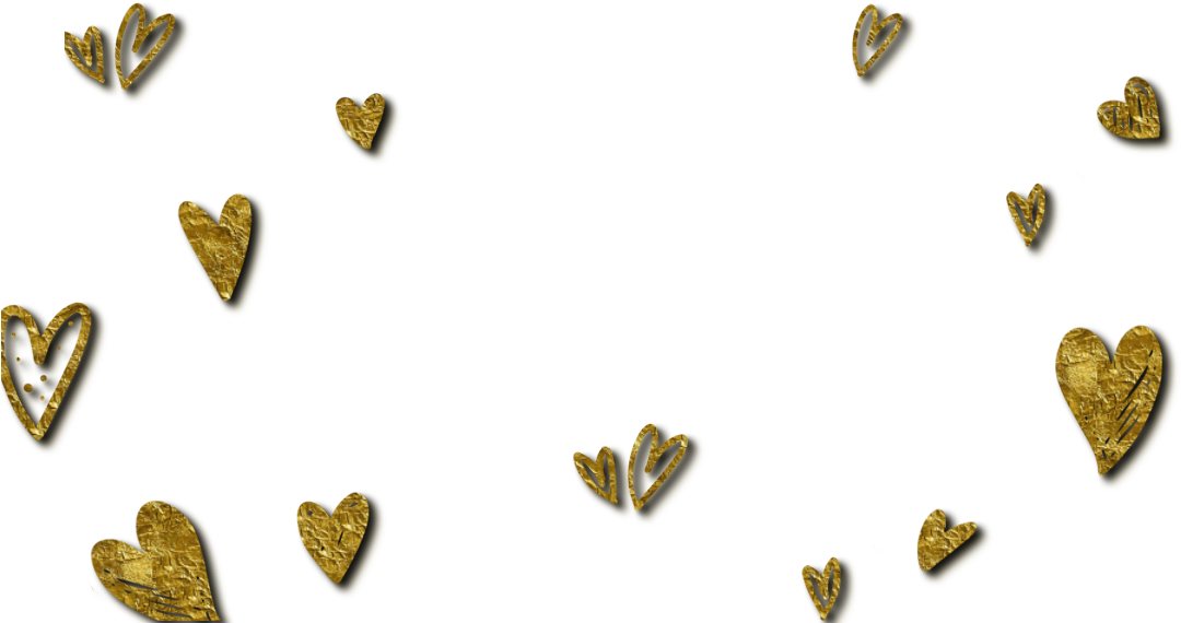 Elegant Gold Hearts - Snap Wedding Geofilter Png (1080x1920), Png Download