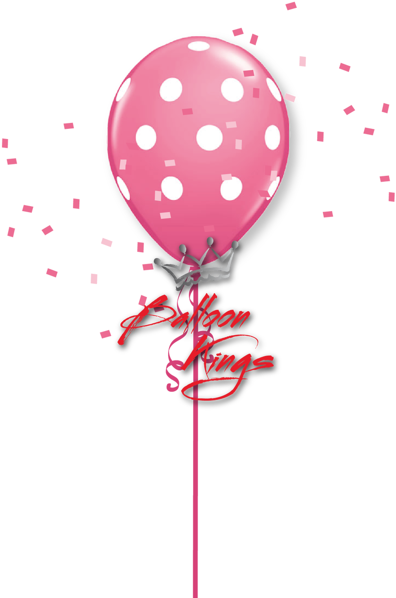 11in Rose Polka Dots - Green Polka Dot Balloon (1080x1280), Png Download