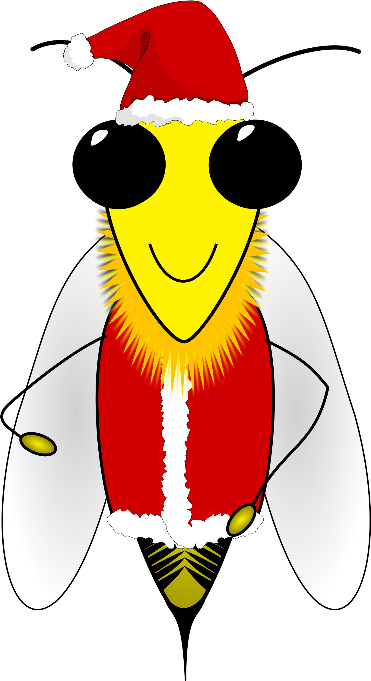 This Free Icons Png Design Of Santa Honey Bee (1229x2400), Png Download