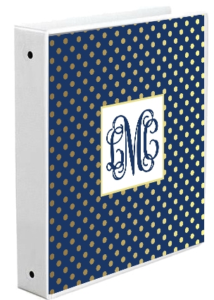 Binder Cover, Navy Gold Dot, Bts17-b10 - 手帳タイプ スマホケース カバー 402so 008248 チェック・ボーダー (334x425), Png Download