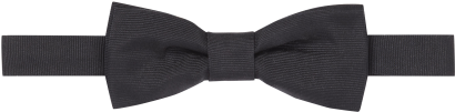 Black Satin Grosgrain Silk Ready Tied Bow Tie - Bow Tie (420x580), Png Download
