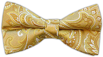 Gold - Gold Pattern Bow Tie (400x300), Png Download
