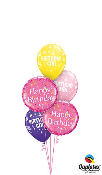 Confetti Birthday Girl Bouquet - 22 Birthday Boy Balloons (350x600), Png Download