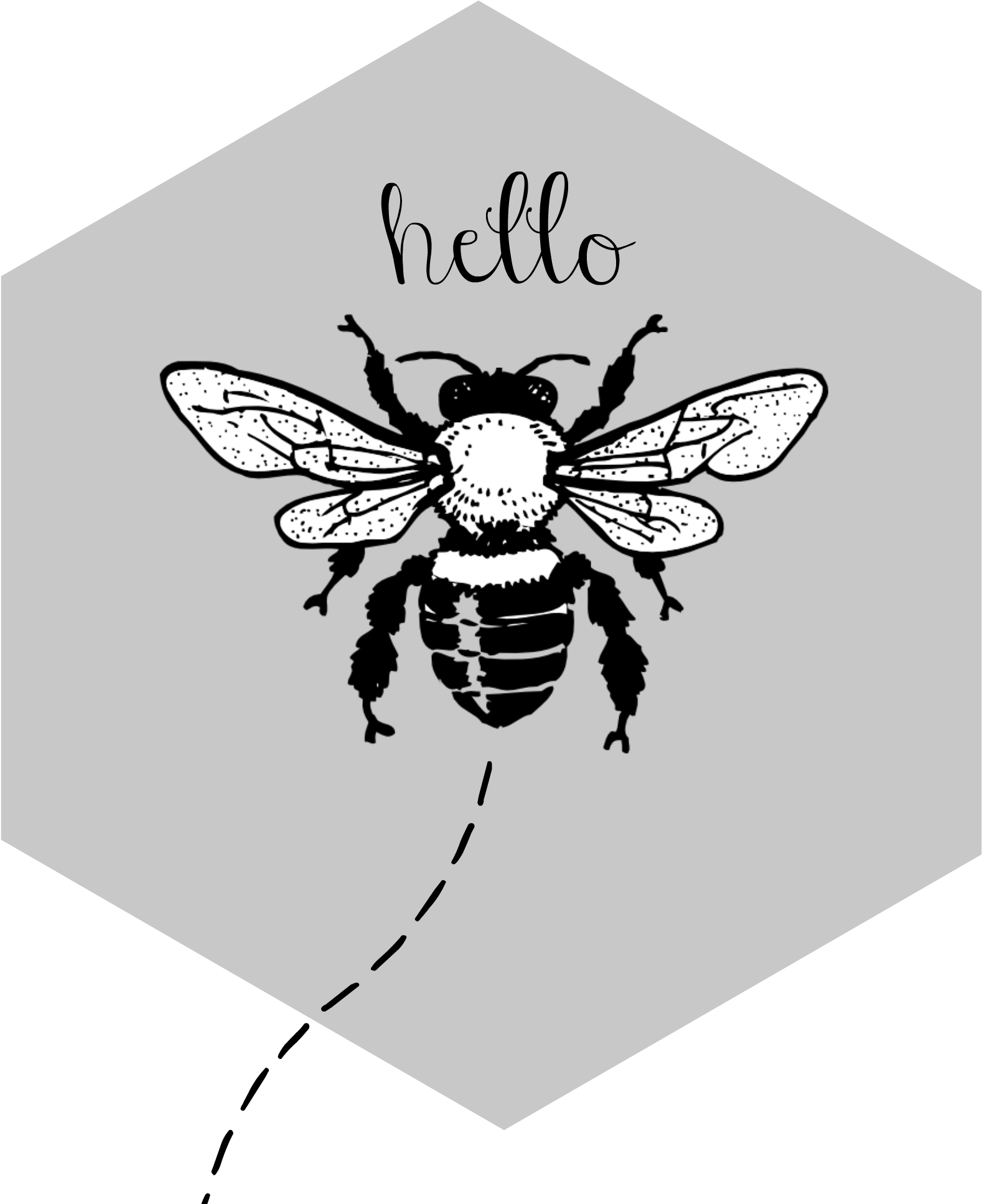 My Interest In Learning More About Something I Fear - Honey Bees Black And White (2000x2000), Png Download