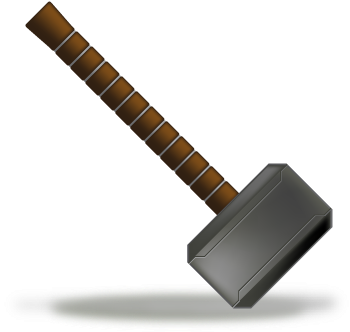 Thor Hammer Icon By Mediatiger - Thor Hammer Vector Png (360x360), Png Download