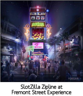 The $11 Million Attraction Will Forever Alter The Downtown - Las Vegas Fremont Street Slotzilla (345x388), Png Download