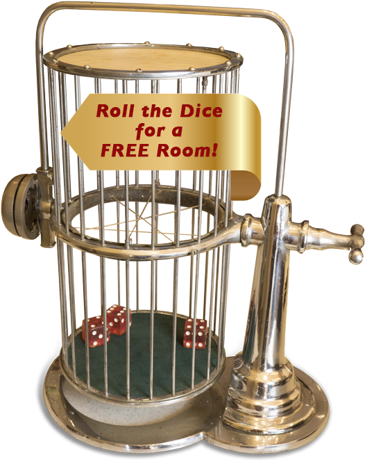 And Roll The Dice For A Free Room Also, Be Sure To - Trophy (600x695), Png Download