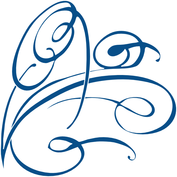 Decorative Swirl Clip Art At Clkercom Vector Clip Art - Dark Blue Swirl Clip Art (600x597), Png Download
