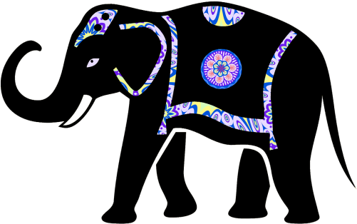 Animal,elephant,elephant Vector,zoo Animals,zoo,wild,nature, - Decorated Indian Elephant Clipart (500x350), Png Download