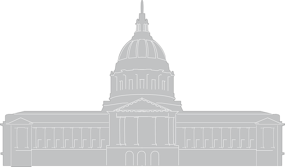 Edifice Government Capitol Architecture Bu - Capitol Building Vector Png (581x340), Png Download