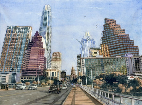 Copyright Waterloo Watercolor - Urban Area (500x500), Png Download