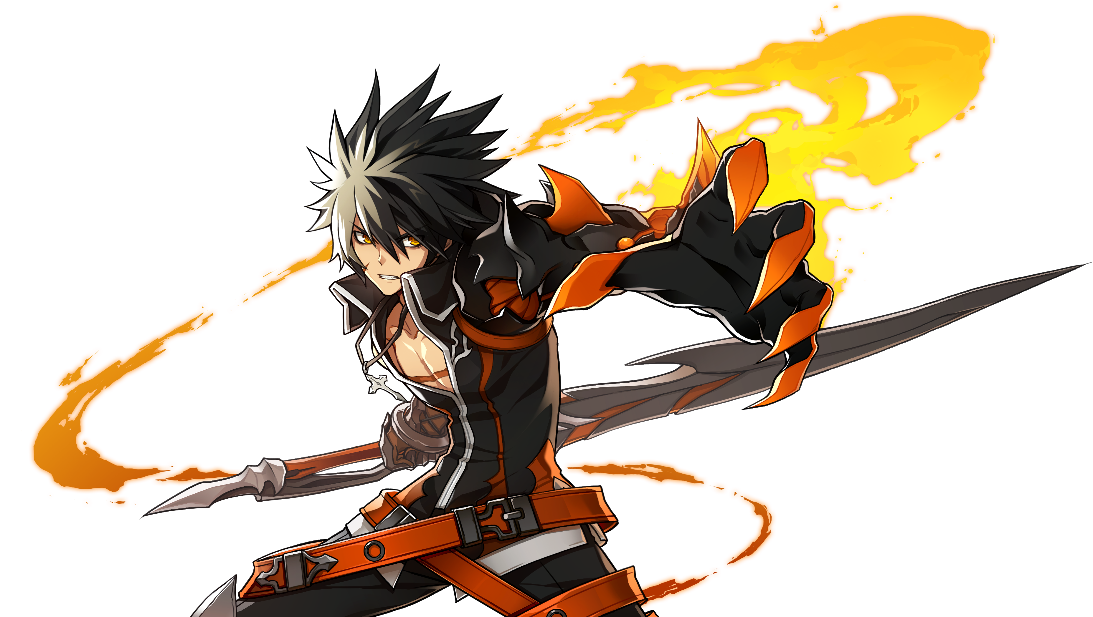 Raven And Beast Boy By Mess Anime Artist - Elsword Raven Reckless Fist Png (3902x2152), Png Download