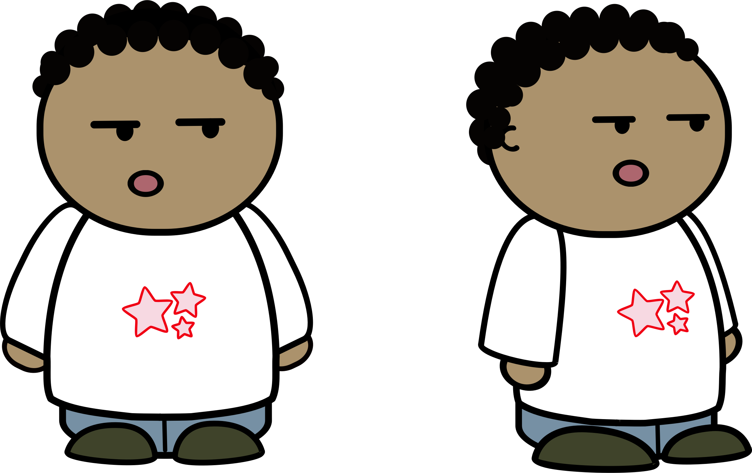 Angry Person Clipart - Black People Cartoon Png (2399x1510), Png Download