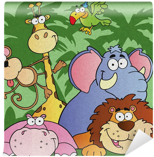Cartoon Jungle Animal Printables (400x400), Png Download