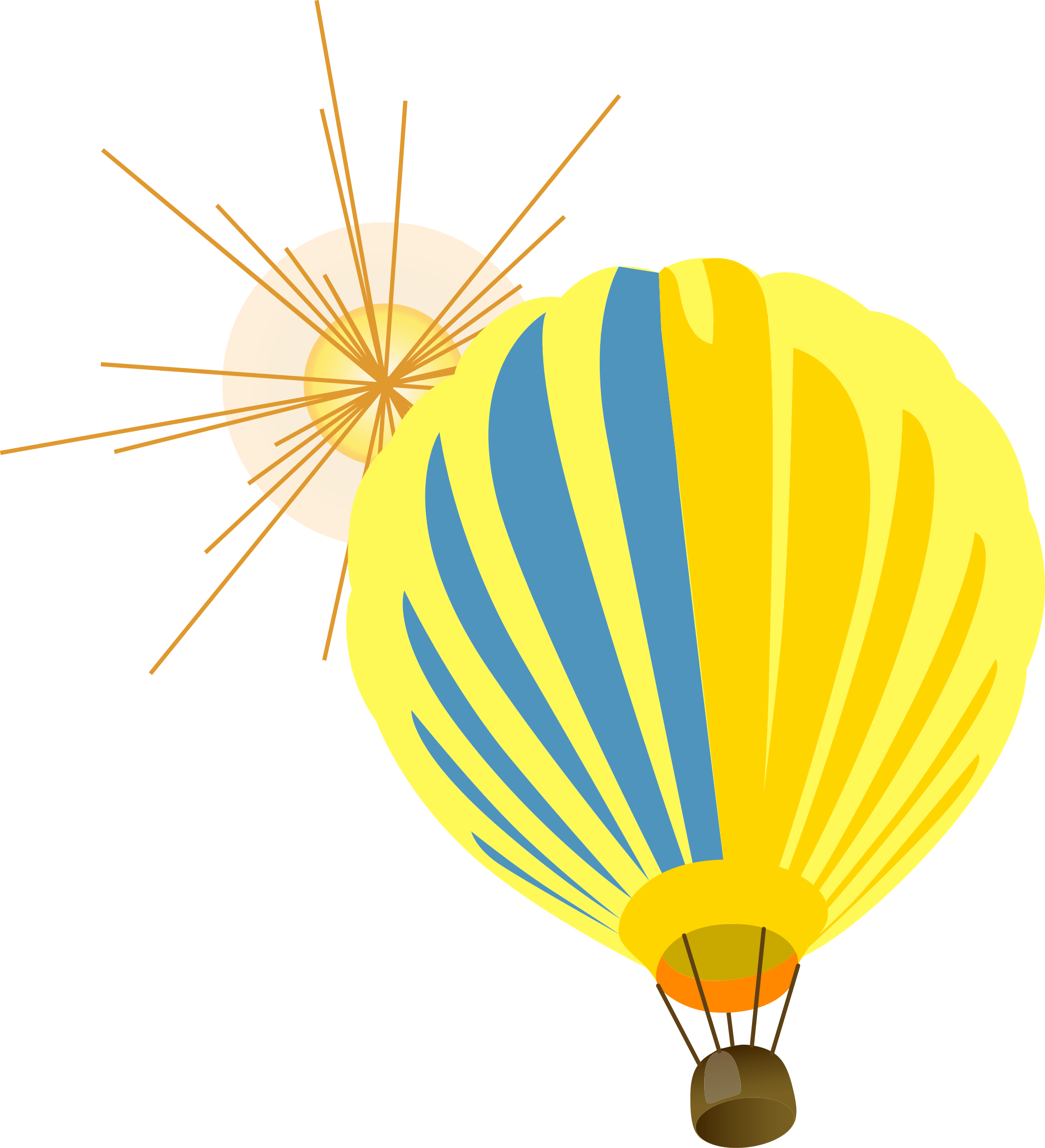Hot Air Balloon Clipart Person Clipart - Hot Air Balloon Graphics Vector (2183x2400), Png Download