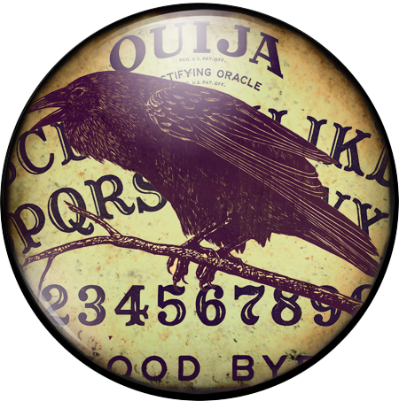 Medium Round Black With Ravens - Ouija Board (450x453), Png Download