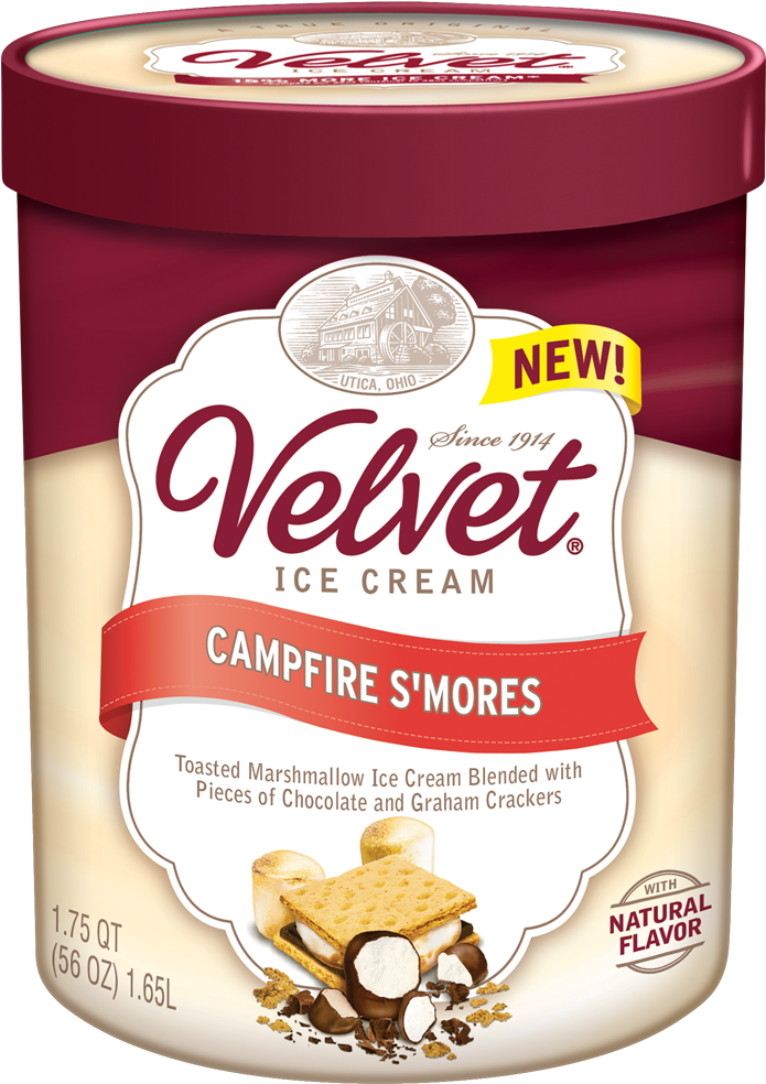 Campfire-smores - Velvet Ice Cream Pure Cinnamon, 1.75 Qt (749x1024), Png Download